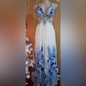 Terani Couture Ivory Evening Gown